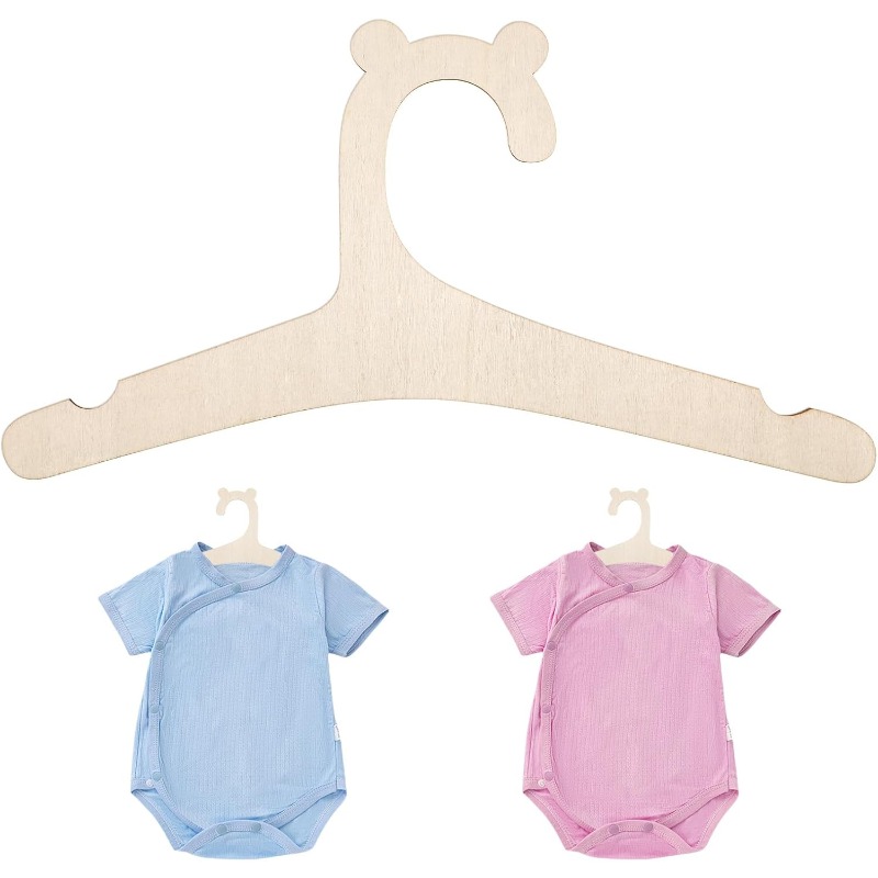 Baby Nursery Decor Girl - Baby-Kleiderständer Niedlicher Bär Holz-Kinderkleiderbügel Mädchen-Prinzessinnen-Zimmer Kinderzimmer-Deko