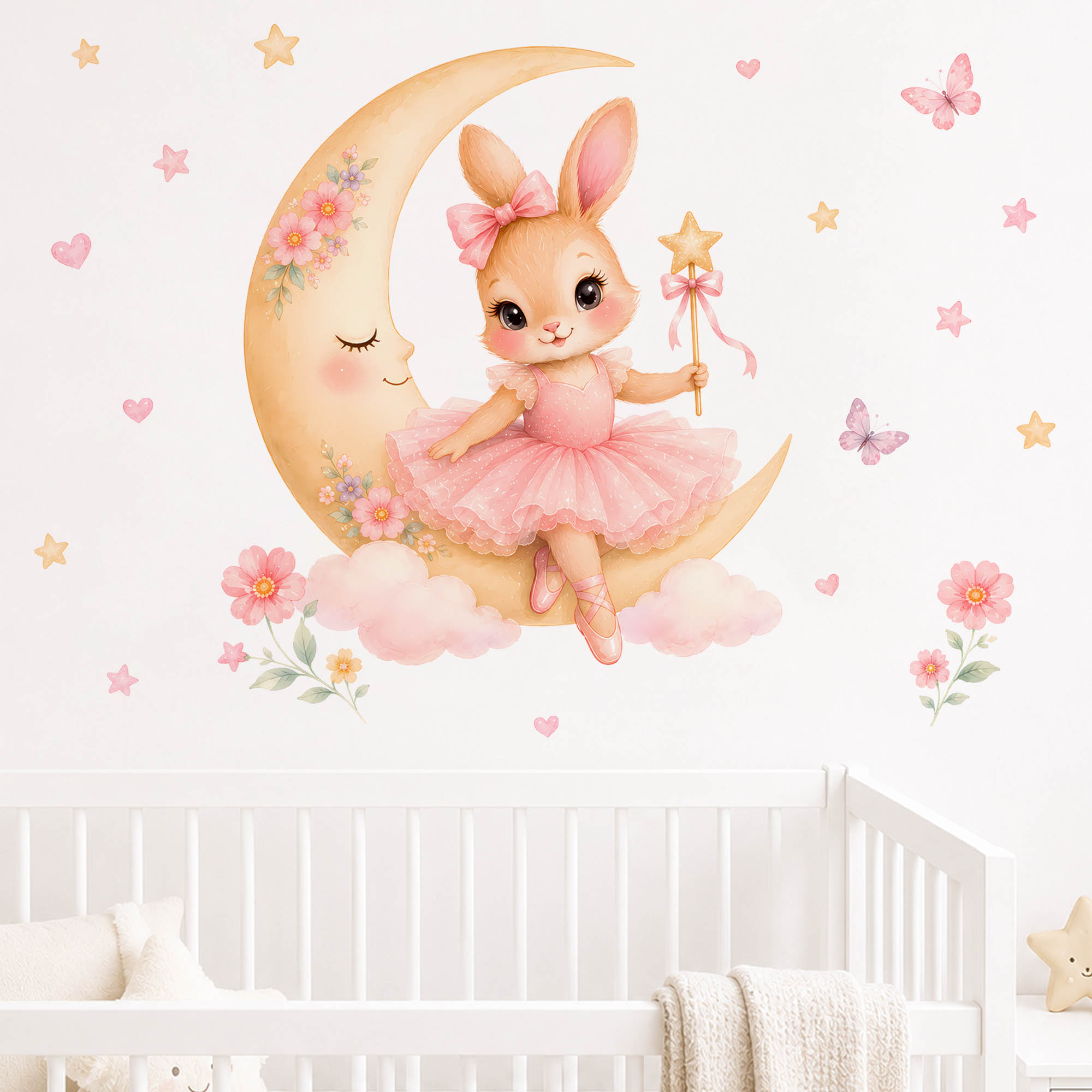 Aquarell Ballerina Häschen Mon – Baby Nursery Decor Girl Bewertung und Preis